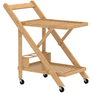 Homcom Küchenwagen mit Weinregal, 66 x 40B x 70H cm