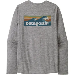 Patagonia Herren Cap Cool Daily Graphic Longsleeve - S - Boardshort Logo Abalone Blue: