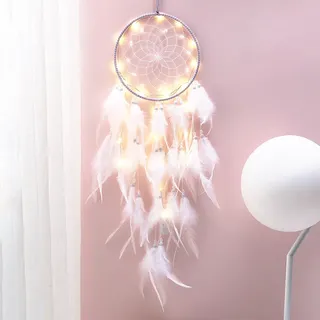 Boho-dekoration, Led-traumfänger Für Mädchen, Handgefertigter Traumfänger
