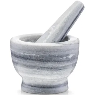 Zeller Mörser & Stößel-Set Marmor Ø 12 x 9 cm grau