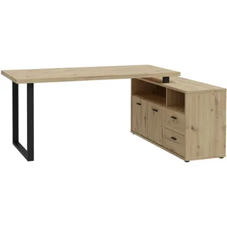 Forte Eckschreibtisch Goldsboro Eiche / Braun