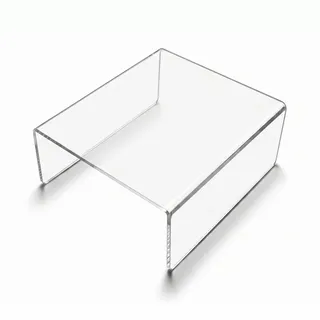 queence Beistelltisch Ablagefläche Sofalehne, Tablett, Tisch, Acrylglas Sofa, Couchtisch, Sofa Acryl Ablage in verschiedenen Abmessungen erhältlich weiß quadratisch | 15 cm x 15 cm x 10 cm