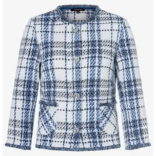 More & More Blazer in Bouclé-Optik, Bleu, 40