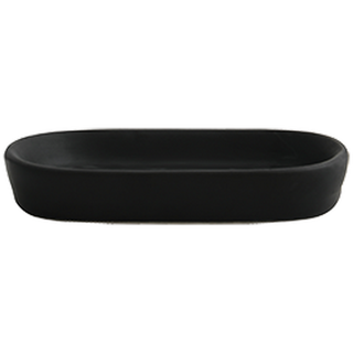 Seifenschale 'Maonie' Keramik schwarz 13,4 x 8,7 x 2 cm