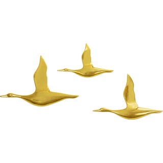 KARE DESIGN Wandobjekt Fyling Ducks 53726 Kunststoff Gold