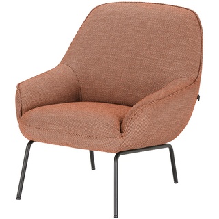 hülsta Sofa Sessel aus Flachgewebe HS 482 , rot , Maße (cm): B: 76 H: 83 T: 83