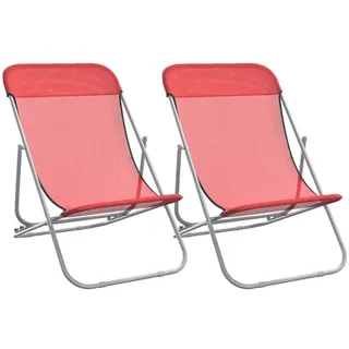 vidaXL Strandstühle 2 St. 360189  Rot 2 St.