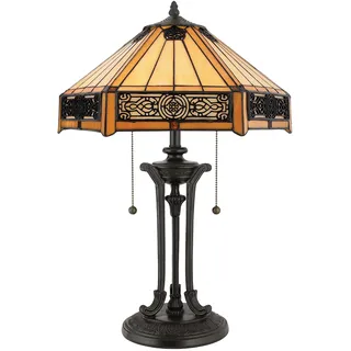 Quoizel Tischleuchte Tiffany Braun 2 St.