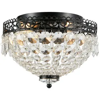 Markslöjd Kronleuchter, Klar, Schwarz, Metall, Glas, oval,oval, 28x19x28 cm, CE, Lampen & Leuchten, Innenbeleuchtung, Hängelampen, Kronleuchter