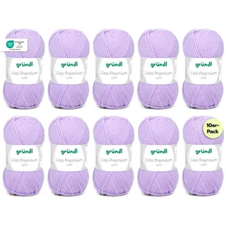 Gründl Strickgarn 10 Knäuel Flieder 50 g