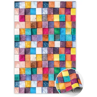 VINYL TEPPICH 150x225 cm Holzplättchen