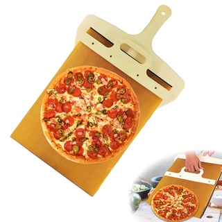 LYNBLY Sliding Pizza Peel, 55 * 33cm Verschiebbare Pizzaschaufel, für Pizza Perfekt Überträgt, schiebe pizzaschaufel mit Antihaftbeschichtung und Griff, zum Backen von Hausgemachte Brot