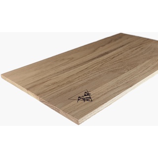 hannes.design Premium Schneidebrett Holz - Handgemachtes Holzbrett lokale Eiche oder Buche - Brett nachhaltig verpackt - Wooden Cutting Board - groß & massiv (Wildeiche - eckig, 32 x 20 x 2)