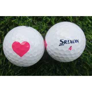 Srixon 24 neue weiße Srixon Soft Feel Lady Golfbälle mit Herz-Logo