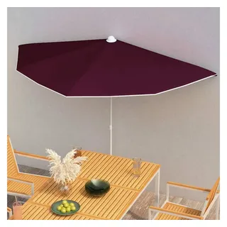 vidaXL Halb-Sonnenschirm 180 x 90 cm Bordeauxrot