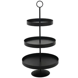 Grafelstein Etagere LENJA schwarz aus Metall modernes Design 3-stöckige Metalletagere