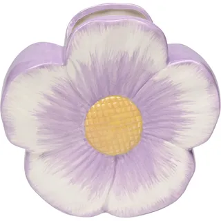 Kare Design Vase Blossom Dream, Lila, 20 cm, Dolomit, Blumenvase, Motiv Blumen, Dekoration, Handgearbeitet, Gefäß für Blumen