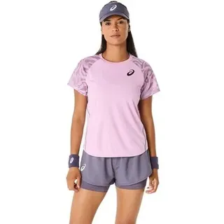ASICS Europe B.V. Damen T-Shirts/Tanks ku.Arm Da GAME SS TOP, Größe L in Lila Lila