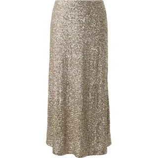 s.Oliver Pailletten-Rock Langer Beige 44