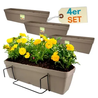 GarPet Blumenkasten 60 x 16 x 16 cm Schwarz