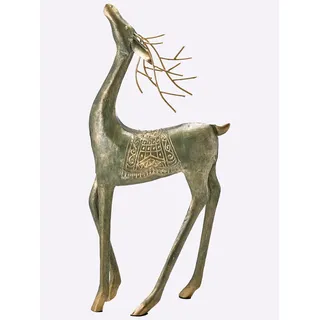 Dekofigur HEINE HOME, bunt (grün, goldfarben), B:25,5cm H:54,5cm T:8,5cm, Dekofiguren