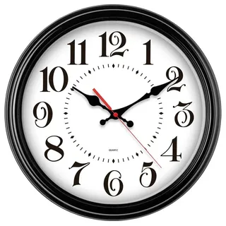 EUROTIME Quarz Wanduhr 31,0 cm 80882-05 schwarz