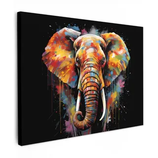 onlywow Leinwand Bilder Elefant | Gr.: 80x60 cm