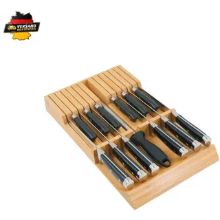 Bambus Messerhalter Schublade 12 Messer 42x24x4