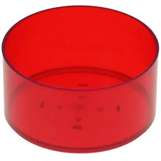 runde Kunststoff Teelichthüllen 37x19mm - Kerzengießen klassische Rundform, Farbe:Hellrot, Anzahl:10 Stück