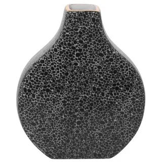Fink Dekovase MINTA Vase - H.23cm - Porzellan - schwarz-weiß - Wohnaccessoires (1 St., Amphore - Grfäß), Elegante Dekovase - Blumenvase & Ziervase für stilvolle Akzente schwarz