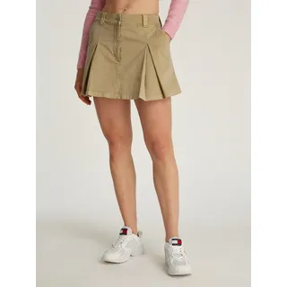 Tommy Jeans Minirock TJW MINI FRONT PLEATS SKIRT mit Falten im Vorderteil braun XS (34)