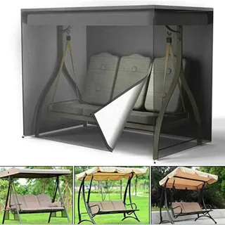 Hollywoodschaukel Abdeckung 3 Sitzer, Schaukel Sitzbezug für Hollywoodschaukel, UV-Beständig Abdeckplane, Abdeckhaube, Reißfest 210D Oxford Gewebe(220 * 145 * 170cm)