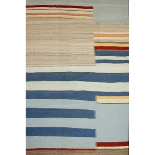 Orientteppich Perser Kelim Fars Antik 624x491 Handgewebt Orientteppich, Höhe: 4 mm blau|braun