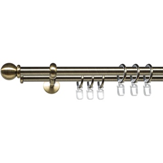 Gardinenstange »Esp Kugel«, 2 läufig-läufig, Fixmaß, 2-läufig im Fixmaß Ø 16 mm, Gardinenstangen, 62630602-1 schwarz