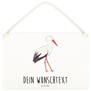 Mr. & Mrs. Panda Namensschilder personalisiert Storch DIN A6 - Personalisierte Geschenke, Störche, Türschilder mit Namen, Schild, Lustige Sprüche, Baby, Personalisiertes Holzschild, Mutter, Mütter