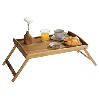 KESPER Serviertablett 55x35x24 mit Füßen Akazienholz