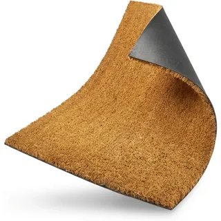 RAFU Kokosmatte nach Maß Tiger Classic | Meterware in 3 Breiten & 3 Stärken | zentimetergenauer Zuschnitt | natürliche Schmutzmatte | rutschfest & robust |100 cm breit, 20-50 cm lang, 17 mm dick