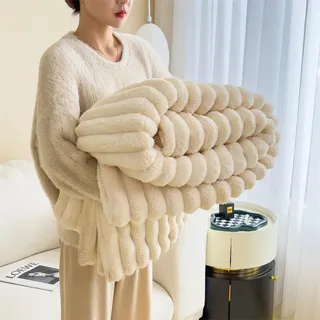 Highdi Kuscheldecke Flauschig, Flauschige Decke Sommer Winterdecke Warme Couchdecke Überwurf als Tagesdecke Sofadecke Bett oder Sofaüberwurf Blanket (TW23 Weiß,70 * 100cm)