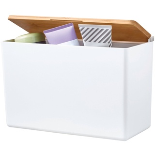 tesa Badorganizer BABOO Bad-Aufbewahrungsbox XL (Set, 1 St), Badezimmer Aufbewahrungslösung, Badregal zur Wandmontage ohne Bohren weiß