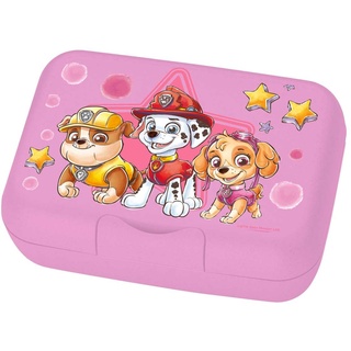 Koziol CANDY L Lunchbox PAW PATROL, Organic Pink, 19 x 13,5 x 6,5 cm, Kinder Brotdose mit Trennschale & Clip-Verschluss, Organic Bio-Circular, 8045715