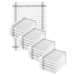 Betz Geschirrtuch Set 50x70cm Geschirrtücher BW, (Set, 20-tlg., Geschirrtücher Küchentücher Handtücher), extrem strapazierfähig saugstark trocknergeeignet Gastronomiequalität schwarz