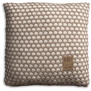 Knit Factory Dekokissen Knit Factory Mila Kissen Beige/Marron - 50x50