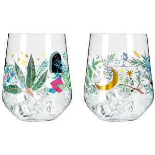 Ritzenhoff Gläser-Set Botanic Glamour Gin Trumbler 2er Set H23 #7 #8, Kristallglas