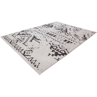 Teppich ANDAS "Courtney" Teppiche Gr. B/L: 200 cm x 290 cm, 23 mm, 1 St., schwarz-weiß (weiß, schwarz) Esszimmerteppiche