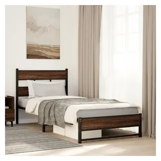 vidaXL Metallbett 100 x 200 cm Braun