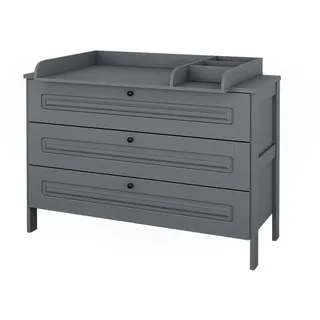 VitaliSpa Wickelkommode Ajaton Grau 133 x 98,4 mit 3 Schubladen