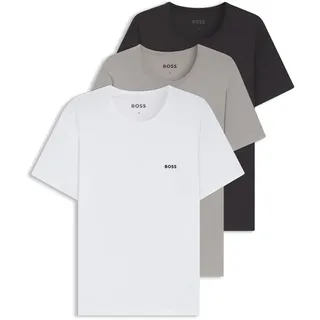 Boss T-Shirt "TShirtRN 3P Classic", Herren, Gr. L, bunt (open miscellaneous 982), Jersey, Obermaterial: 100% Baumwolle, regular fit, Rundhals, eingesetzt normaler Saum, Shirts T-Shirt, mit BOSS Stickerei