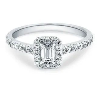 Adam & Eve Verlobungsring 750/- Gold mit 0,56 ct. Diamanten (Brillantring, Antragsring), Diamantring AE28), inklusive Echtheitszertifikat - Gravur möglich silberfarben 52