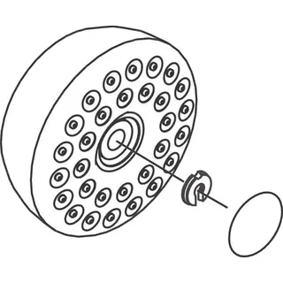 Hansgrohe Strahlkörper Bodyvette Seitenbrause chrom mit Strahlscheibe hellgrau, 97471000 97471000