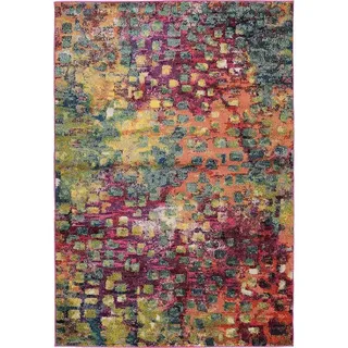 benuta nest Kurzflor Teppich Casa Multicolor 80x150 cm - Moderner Bunter Teppich für Wohnzimmer,